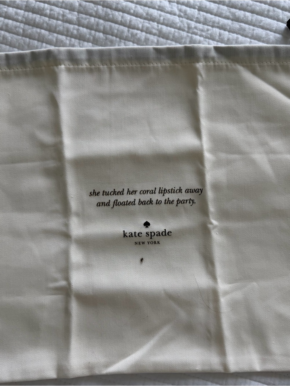 kate spade Cream Dust Bag